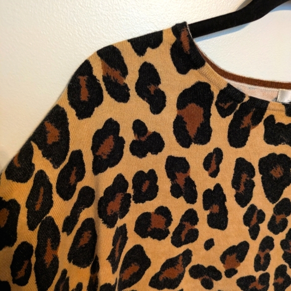 Tyler Boe Leopard Print Cashmere Blend Sweater S - Picture 4 of 9